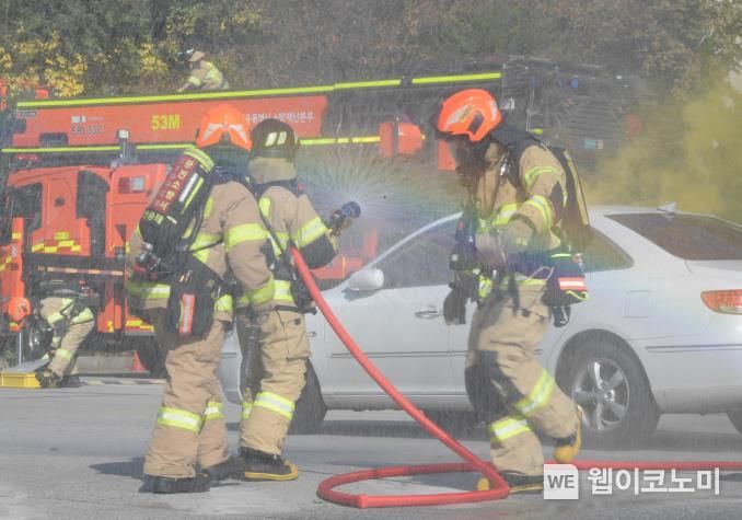 지난 10월, 어린이회관에서 진행된 광진구 재난대응 안전한국훈련 현장 모습